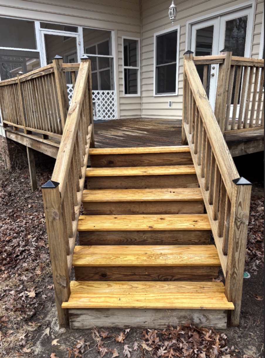 Deck stairs after