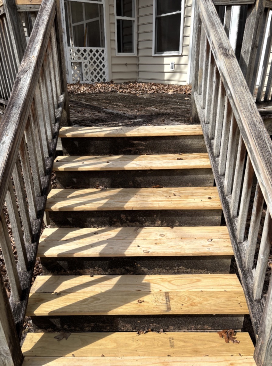 Deck stairs before